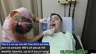 Hey, Check Out This Canadian Backstage Behind-The-Scenes With Daddy Doctor In Latex Gloves For Dental Checkup Fun