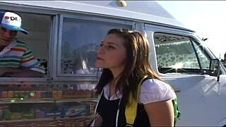 Pretty Brunette Gracie Glam In Fishnets Lingerie Heels Gets Fucked Doggystyle Anal By Hung Stud