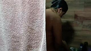 i get to my aunts house and find her bathing she masturbates and almost catches me