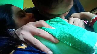 this indian couple starts with kissing and pressing boobs. then the husband licks his curvy girlfriend's pussy before riding.