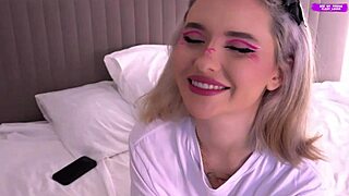 hey, check out this step-sister with milk getting fucked hard while licking her own pussy.