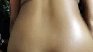 hey, this hairy latina wife couldn't resist sitting on her husband's cock in homemade interracial action