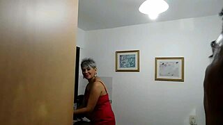 Hijastro fills milf wife's asshole with creampie. She feeds him milk after intense anal gaping and farting.