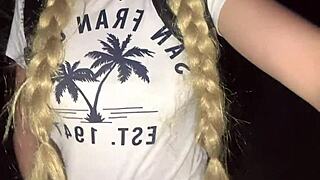 Lost In Jungle, I Finger My Pink Pussy And Squeeze My Natural Tits!