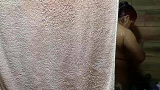 i get to my aunts house and find her bathing she masturbates and almost catches me