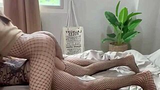 Asian ladyboy in stockings gets bareback anal assfucking outdoors. Homemade gay crossdressing handjob leads to pounding cock action.