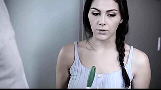 Big boobs brunette maid FUCKED hard by angry boss with monster cock!