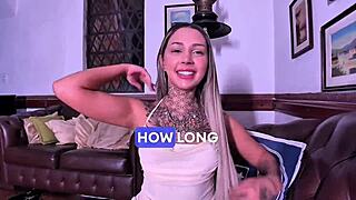 Pov 18yo latina gagging on huge cock in nasty deepthroat casting with squirting and riding