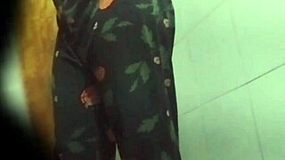 Spying on my cute Colombian stepmom shaving her tight pussy outdoors