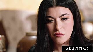 Horny Gal Ritchie scissors lesbian boss Little Puck after sending nudes by mistake in wild rimjob session