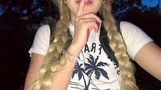 Lost In Jungle, I Finger My Pink Pussy And Squeeze My Natural Tits!