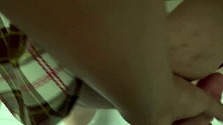 I find my stepdaughter in school uniform shaking huge ass in shower and can't resist rubbing and thrusting my big cock into her tight shaved pussy until I cum.