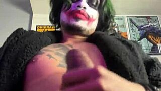 mano, coringa no cosplay bat-punheta, huge solo masturbation handjob kkkkk 😈😂