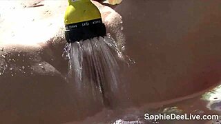 Whoa, big tit Sophie Dee's micro bikini masturbation is super hot 😍