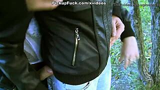 Teen threesome sex on the balcony gets wild with public pickup action 😏