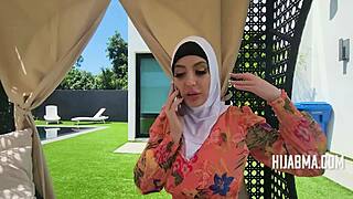 So this shy rich Muslim milf in hijab gets all heated up and hooks up with the handyman for some cheating action