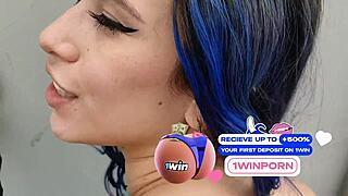 Katty Blake casually sucks and fucks outdoors until getting cum in her mouth publicly.