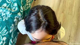 pov sloppy blowjob with deep eye contact from brazilian babe!