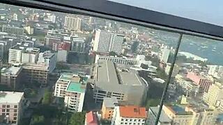 Someone Bring Me Back to This Pool Over Pattaya Roofs in Bikini with Feet Tattoo