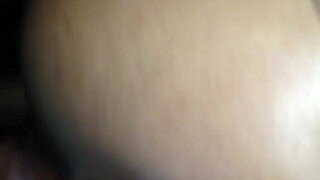 black guy bends over latina for rough doggystyle pounding in slow motion