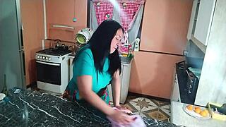 Wife Loves Sex So You Fuck Her Everywhere In Kitchen Quickie!