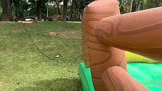 why am i naked on the jet ski and riding the mechanical bull in a dental floss bikini?