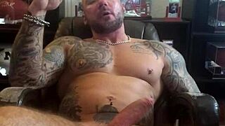 Cigar smoking leads to intense hard on action now!