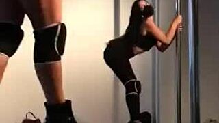 i'm this sexy doctor stripping and dancing on the pole at hospital