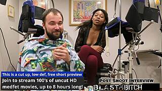 Petite Minnie Rose gives close-up blowjob leading to cum blast on her shaved pussy