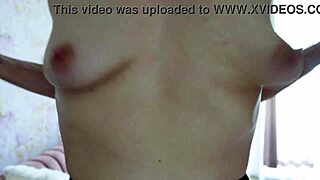 Intense Extreme Tit Play with Mature Exhibitionist Milf Flashing Saggy Tits in Lingerie