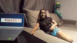 Irma Twin Mini Slut From Floripa Passes Sofa Test Sucking Fucking Cumming