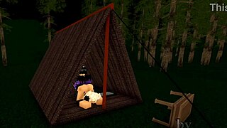 Roblox sex in tent camping? she asked, eyeing his big cock and tits during the hot adventure.