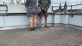 Summer vacation hints at steamy encounters with a lustful mother-in-law in outdoor doggystyle and cum covered curves