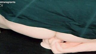 Trans Woman Riding Dildo