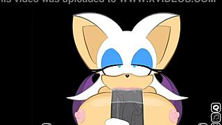 Whoa, Rouge interrupts Shadow to suck that massive cock in extra secret scene!