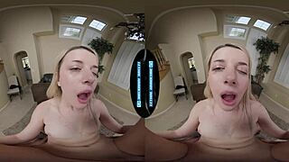 Shy office worker begs for hardcore doggystyle favor. Can you handle her cute blonde pov reality?