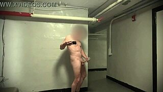 Stroking my big cock outdoors, almost got caught cumming with hairy bodybuilder vibes 😱