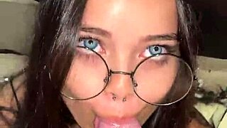 Brunette Beauty from New Zealand Gives Deepthroat Blowjob to Big Cock in Couple's Intimate Moment