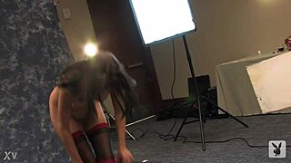 natalie negodina strips lingerie in playboy casting call photoshoot