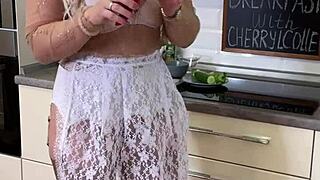 breakfast with cherryl colle, she's got big tits and curvy ass in lingerie 😏