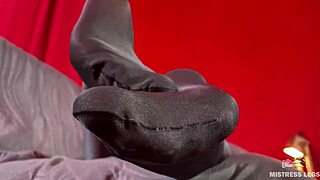 my anthracite nylon feet rubbing against each other near your face?