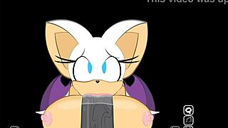 Whoa, Rouge interrupts Shadow to suck that massive cock in extra secret scene!