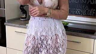 breakfast with cherryl colle, she's got big tits and curvy ass in lingerie 😏