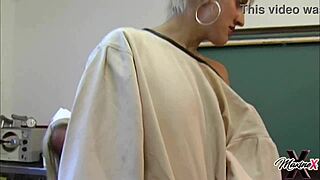 Nasty Maxine X Finger Fucks Brunette Nurse In Hospital Interracial Lezdom Scene. She Rides Dildo Machine To Orgasm.