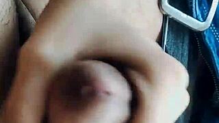 Beautiful NRI girlfriend starts masturbating in the car during outdoor flashing. Then her cute Mexican friend joins for couple kissing and cowgirl riding in public.