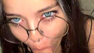 Brunette Beauty from New Zealand Gives Deepthroat Blowjob to Big Cock in Couple's Intimate Moment