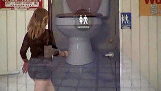 Blonde with big boobs Vicky Vixen kneels at gloryhole to suck massive black cock until facial cumshot