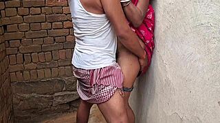 beautiful bhabhi in saree gets rough fucked by devar ji in fantasy scene. she takes cum on ass during liquid lunch.