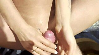 Monika Fox gives POV blowjob handjob rimming to lover in hotel. She gets cum on stomach with big tits brunette milf shaved pussy.