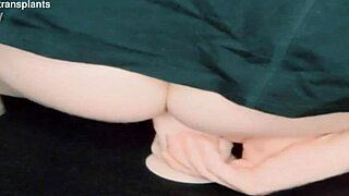 Trans Woman Riding Dildo